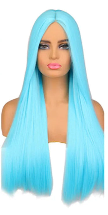 Long Straight Heat-Resistant Synthetic Wig – 150% Density for Daily Use