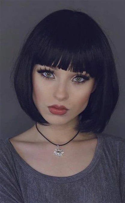 Blunt Bangs Clip-In Hair Extension – Soft Kanekalon Synthetic Hair for Instant Volume & Style
