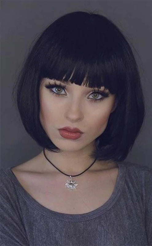 Blunt Bangs Clip-In Hair Extension – Soft Kanekalon Synthetic Hair for Instant Volume & Style