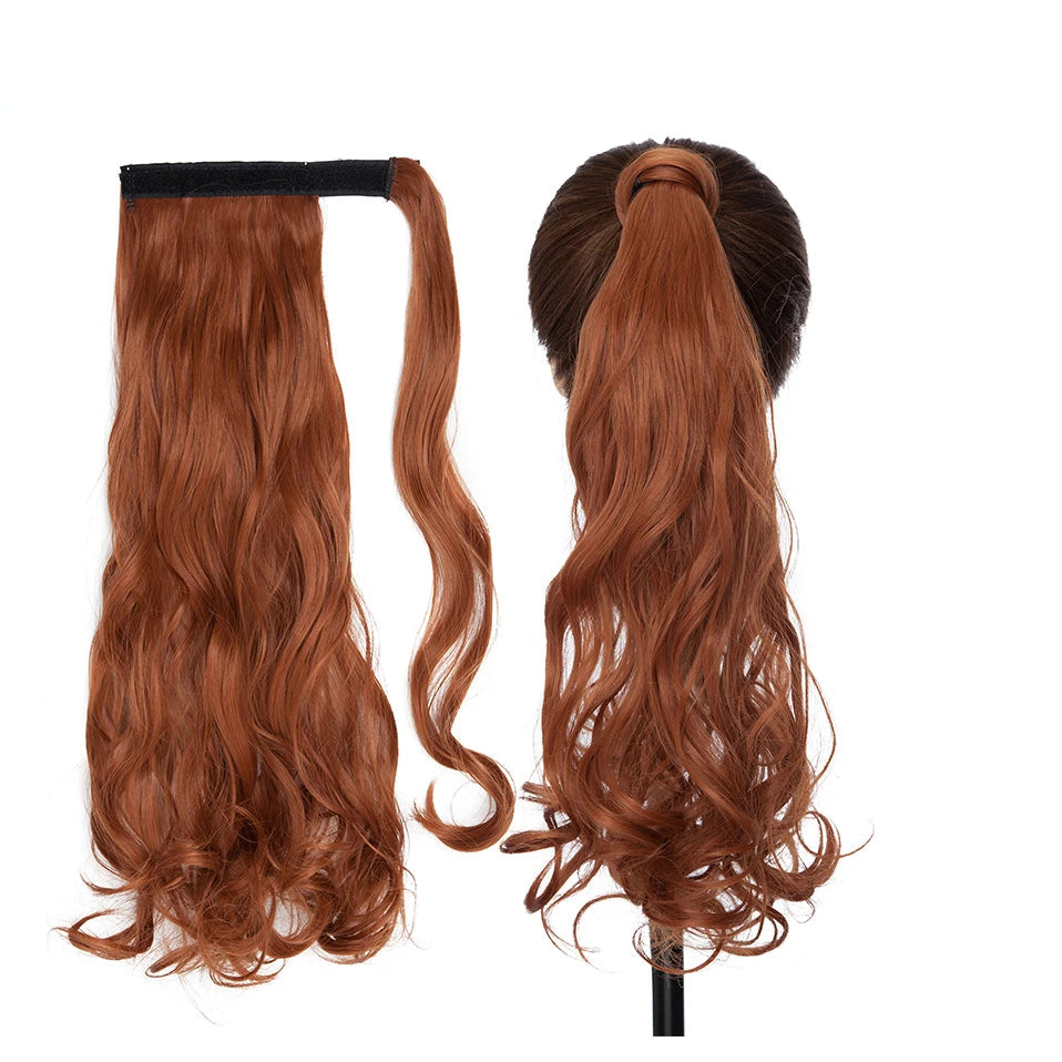 17-Inch Wavy Synthetic Clip-In Hair Extensions – Heat Resistant Fiber for Instant Volume & Style
