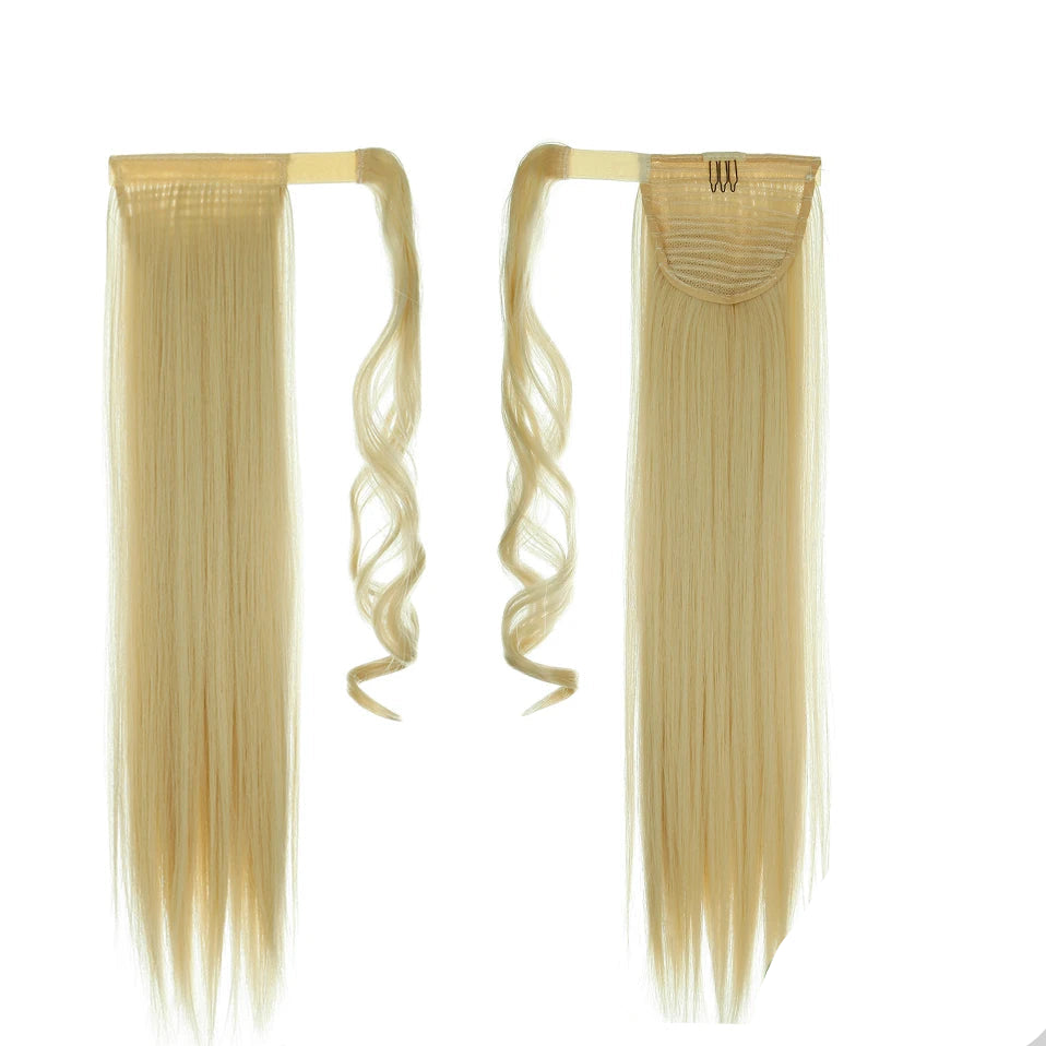 17-Inch Wavy Synthetic Clip-In Hair Extensions – Heat Resistant Fiber for Instant Volume & Style