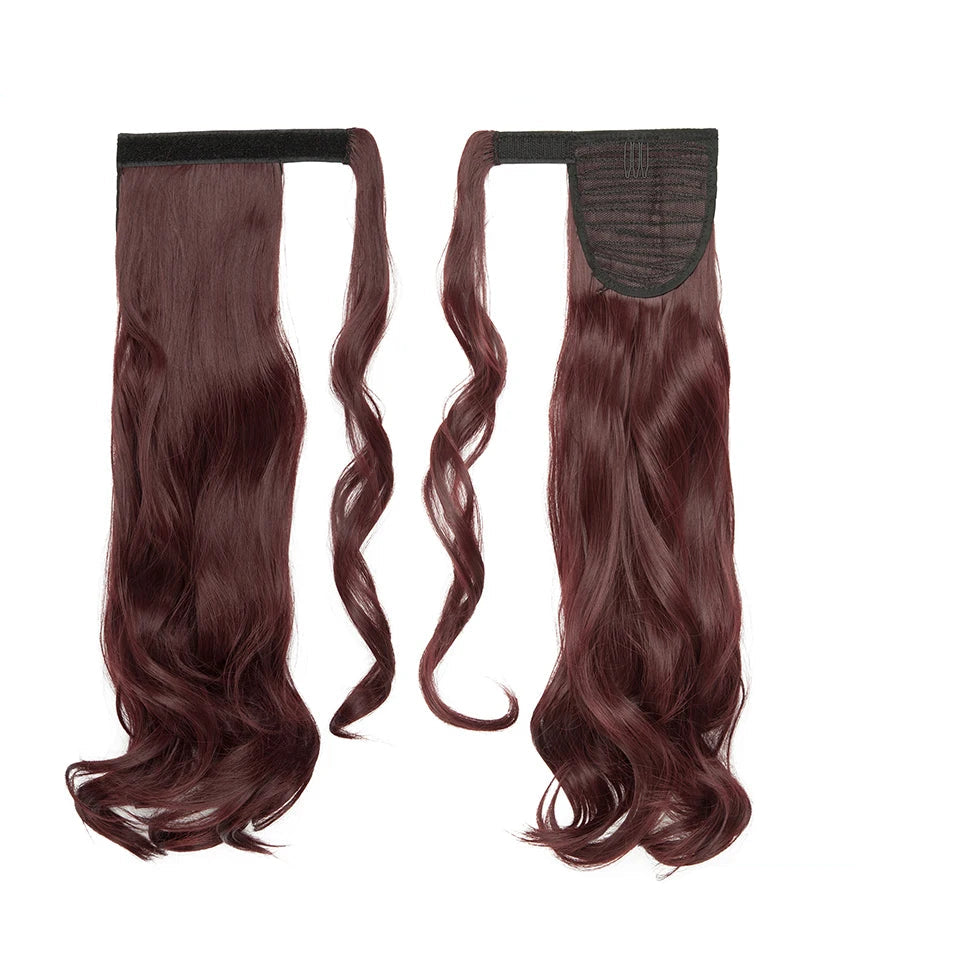 17-Inch Wavy Synthetic Clip-In Hair Extensions – Heat Resistant Fiber for Instant Volume & Style