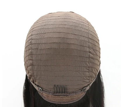 Premium Straight 100% Human Hair Wig – Natural Look, Customizable, Average Cap Size