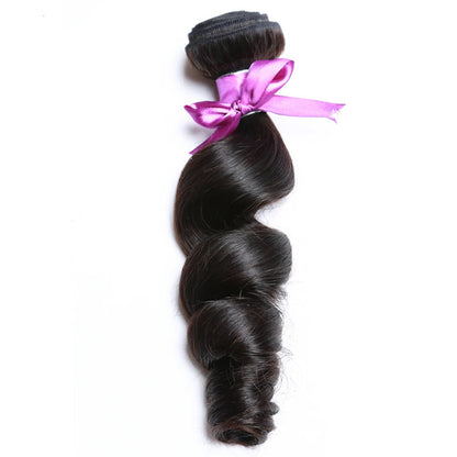 30-Inch Malaysian Loose Wave Human Hair Bundles – Natural Black & Jet Black Hair Extensions