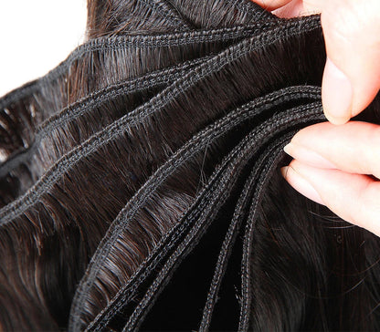 Vanlov Body Wave Hair Bundles - 100% Human Hair Extensions, Natural & Jet Black, 8-30 Inch