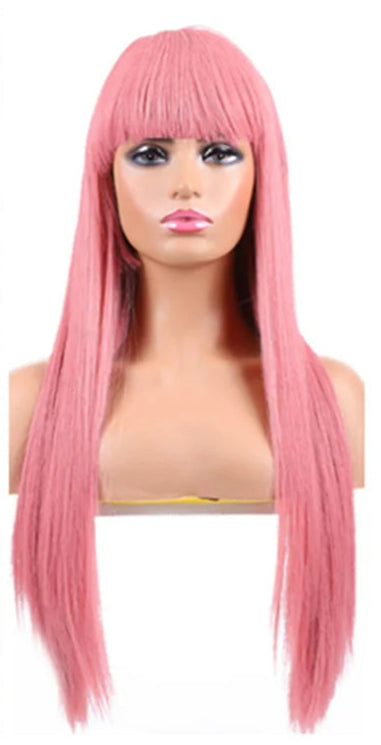 Long Straight Heat-Resistant Synthetic Wig – 150% Density for Daily Use