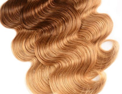 UNice Kysiss Ombre Body Wave Hair Bundles – 3 Tone Blonde T1B/4/27, Virgin Human Hair Weave