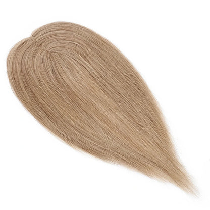 Silk Base Human Hair Toppers for Women – 100% Real Human Hair, Straight, Center-Parted, Multiple Lengths & Colors