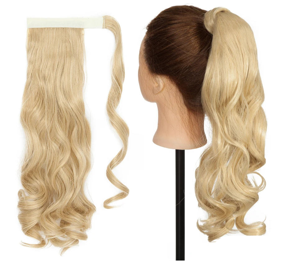 17-Inch Wavy Synthetic Clip-In Hair Extensions – Heat Resistant Fiber for Instant Volume & Style