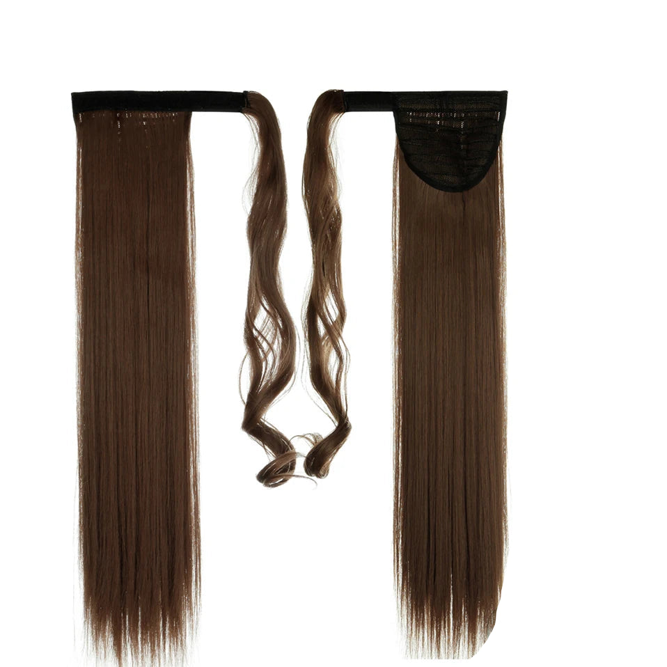 17-Inch Wavy Synthetic Clip-In Hair Extensions – Heat Resistant Fiber for Instant Volume & Style