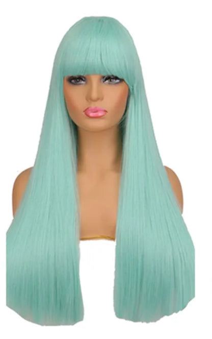 Long Straight Heat-Resistant Synthetic Wig – 150% Density for Daily Use