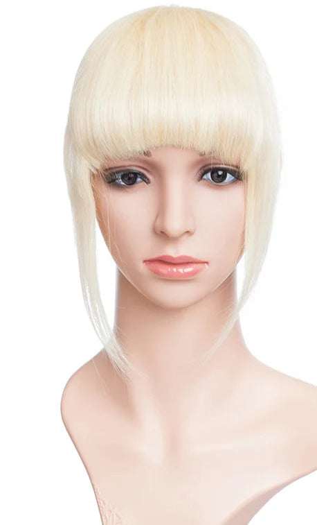 100% Human Hair Thick & Air Bangs – Clip-In Hairpiece for Natural & Elegant Style