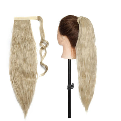 17-Inch Wavy Synthetic Clip-In Hair Extensions – Heat Resistant Fiber for Instant Volume & Style