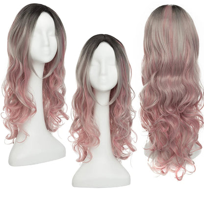 26'' Ombre Synthetic Cosplay Wig – Heat-Resistant Fiber, Long Wavy & Straight Options