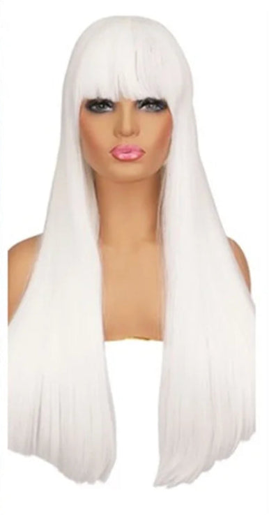 Long Straight Heat-Resistant Synthetic Wig – 150% Density for Daily Use