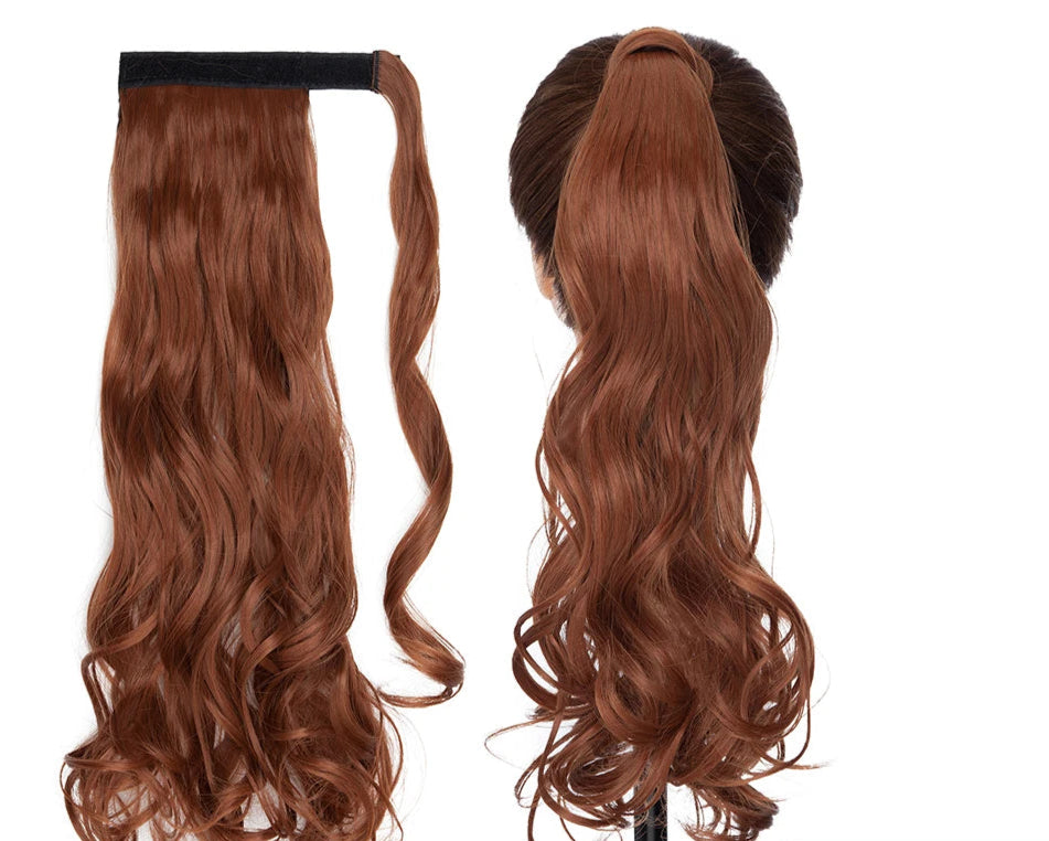 17-Inch Wavy Synthetic Clip-In Hair Extensions – Heat Resistant Fiber for Instant Volume & Style
