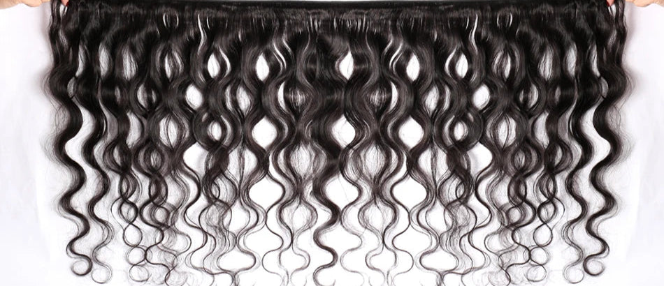 Premium Body Wave Human Hair Bundles - 100% Hair, Machine Double Weft, Dye & Perm Ready