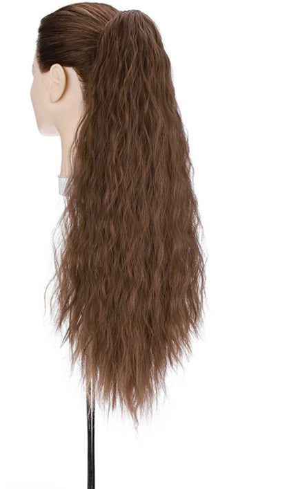 24-Inch Corn Wave Wavy Claw Clip Ponytail – Premium Synthetic, Heat-Resistant, Multi-Color Options