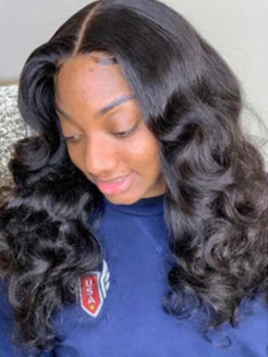 Vallbest Loose Wave Human Hair Bundles With 4x4 Lace Closure - 100% Natural & Dye-Ready