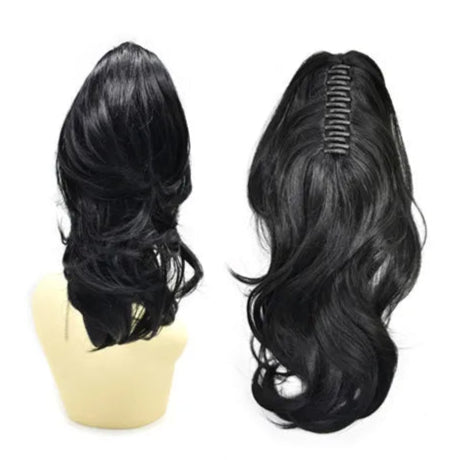 SE-224 Long Wavy Ponytail Extension – 22”/14” Claw Clip & Drawstring, Heat-Resistant