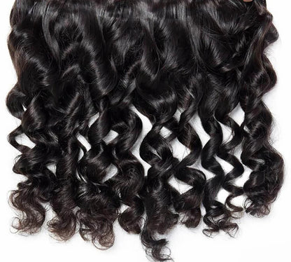 Vallbest Loose Wave Human Hair Bundles With 4x4 Lace Closure - 100% Natural & Dye-Ready