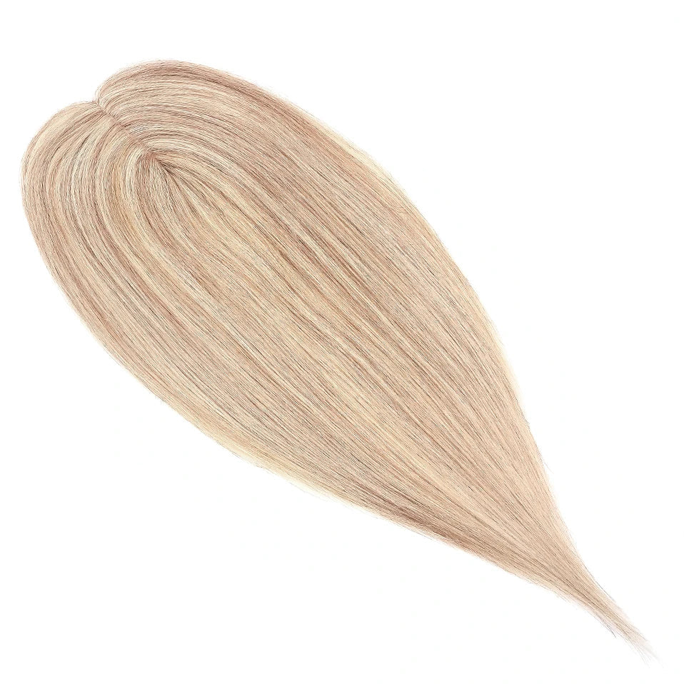 Silk Base Human Hair Toppers for Women – 100% Real Human Hair, Straight, Center-Parted, Multiple Lengths & Colors