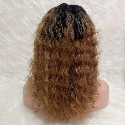 Hand-Knitted Real Human Hair Wig | 18-Inch Medium Long | Natural Look2