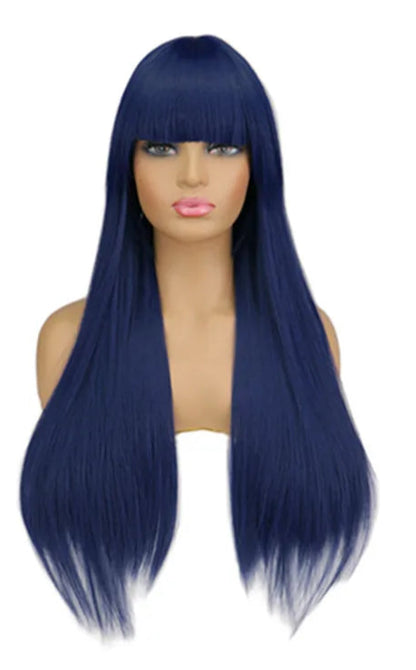 Long Straight Heat-Resistant Synthetic Wig – 150% Density for Daily Use