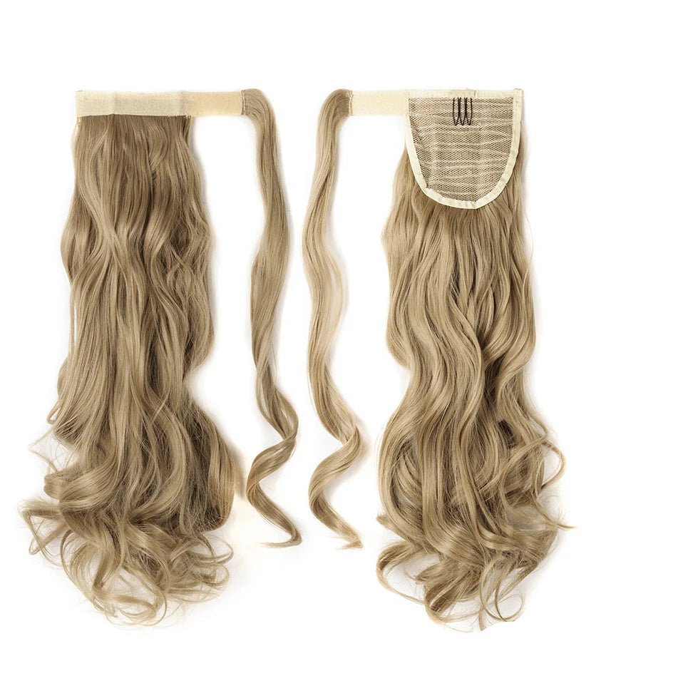 17-Inch Wavy Synthetic Clip-In Hair Extensions – Heat Resistant Fiber for Instant Volume & Style