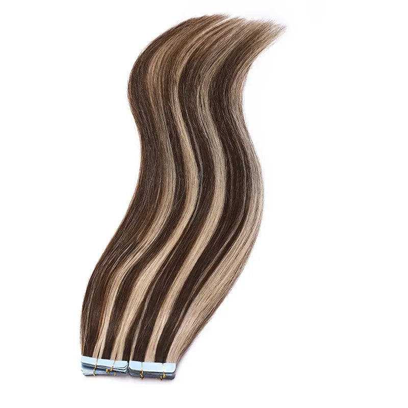VeSunny 100% Real Human Hair Tape-In Extensions | 12-24 Inch, Silky Straight, Volume & Length