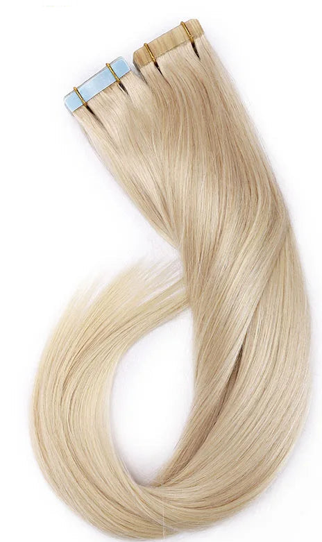 Premium Tape-In Hair Extensions | 100% Human Hair, Straight & Wavy, 18-22 Inches, Dyeable, 10-40 Pieces Pack