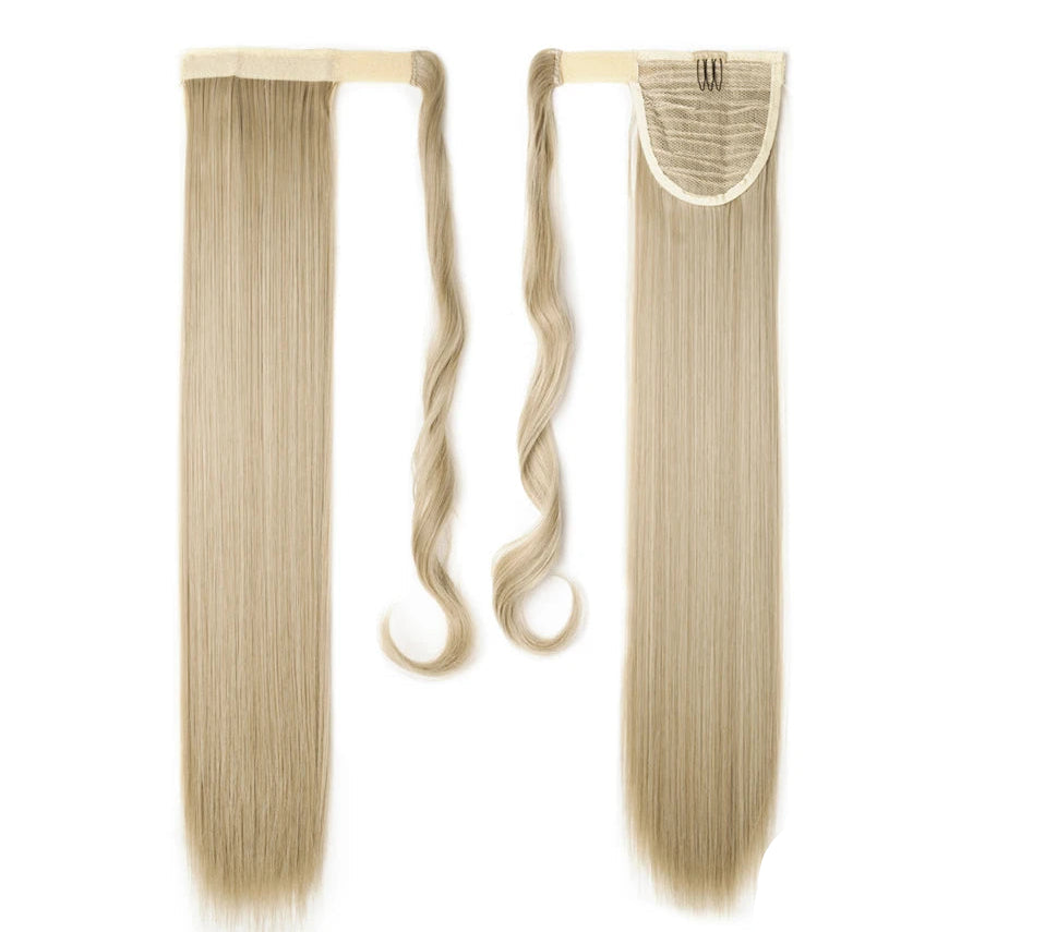 17-Inch Wavy Synthetic Clip-In Hair Extensions – Heat Resistant Fiber for Instant Volume & Style