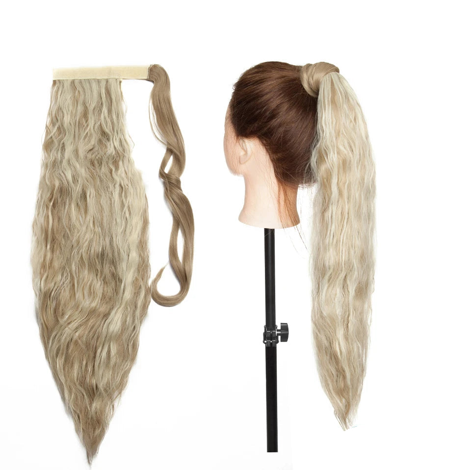 17-Inch Wavy Synthetic Clip-In Hair Extensions – Heat Resistant Fiber for Instant Volume & Style