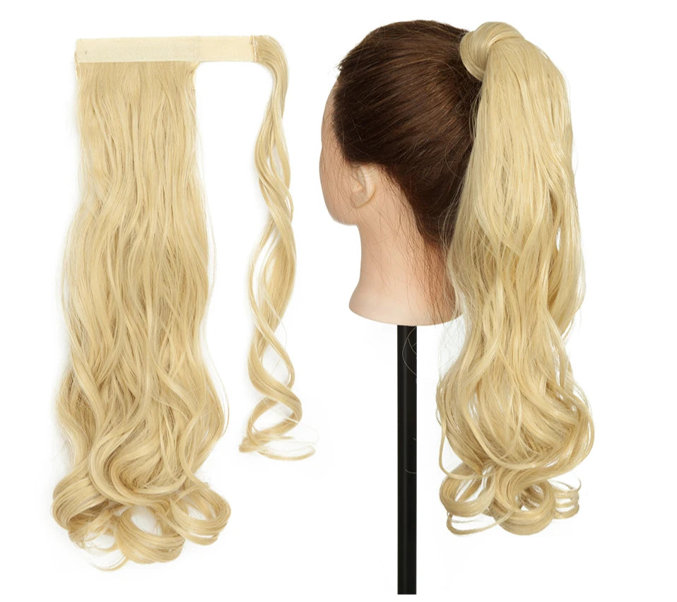 17-Inch Wavy Synthetic Clip-In Hair Extensions – Heat Resistant Fiber for Instant Volume & Style