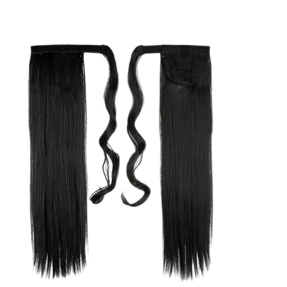 17-Inch Wavy Synthetic Clip-In Hair Extensions – Heat Resistant Fiber for Instant Volume & Style