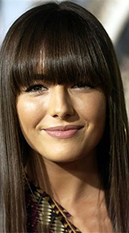 100% Virgin Human Hair Clip-In Fringe – Straight, Dyeable & Easy-to-Wear