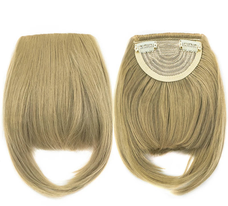 Kanekalon Clip-In Blunt Bangs Hair Extension – Frosted Color, Easy Fit & Washable