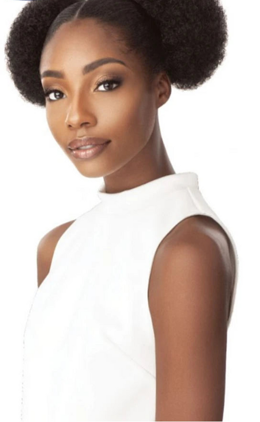 Curly Afro Puff Hair Bun with Drawstring – Adjustable Clip-In Kinky Curly Chignon for Instant Volume