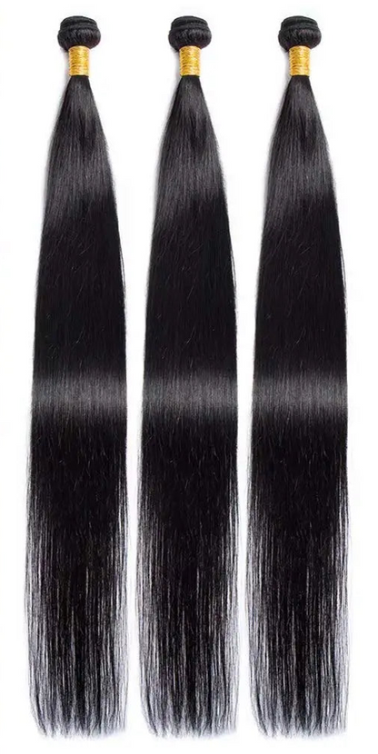 Premium Virgin Straight Human Hair Bundles – 8-40 Inches, Double Weft, No Shedding, No Tangle
