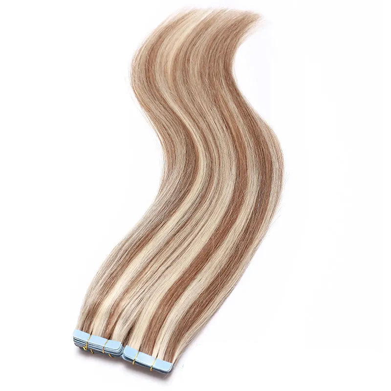 VeSunny 100% Real Human Hair Tape-In Extensions | 12-24 Inch, Silky Straight, Volume & Length