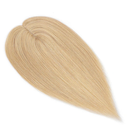 Silk Base Human Hair Toppers for Women – 100% Real Human Hair, Straight, Center-Parted, Multiple Lengths & Colors