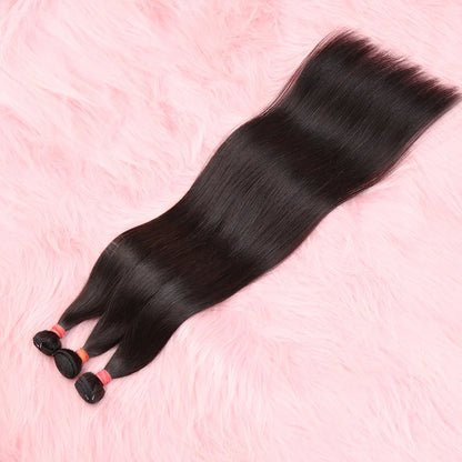 Premium Virgin Straight Human Hair Bundles – 8-40 Inches, Double Weft, No Shedding, No Tangle