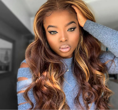 Blonde Body Wave Hair Bundles with Closure – 100% Human Hair Extensions, Ombre Color, 8-32 Inches