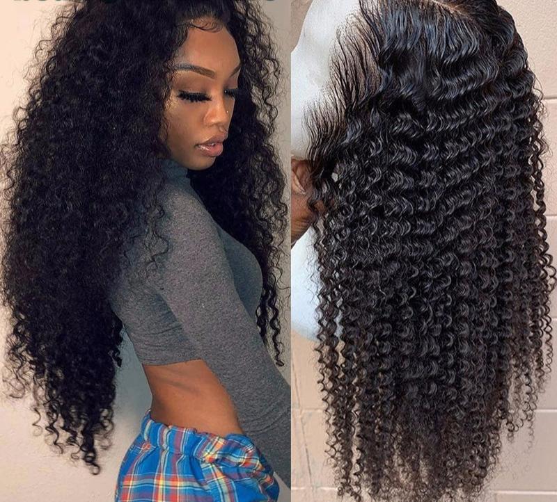 Kinky Curly Lace Wig – 9A Grade Real Hair, 150% Density, 8-24 Inches6