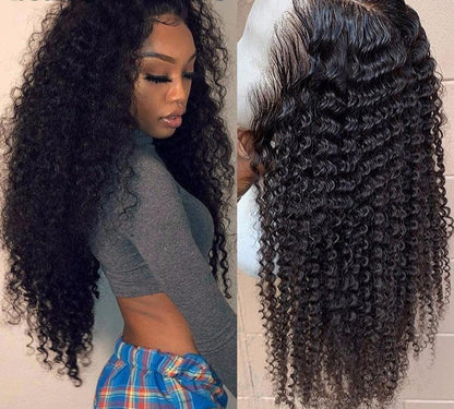 Kinky Curly Lace Wig – 9A Grade Real Hair, 150% Density, 8-24 Inches6