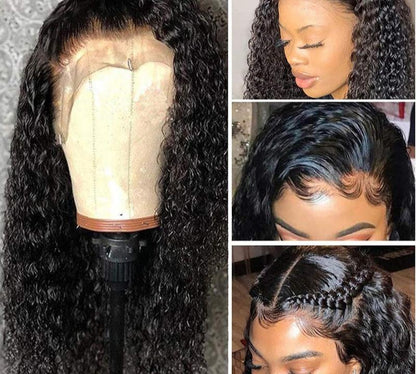 Kinky Curly Lace Wig – 9A Grade Real Hair, 150% Density, 8-24 Inches7