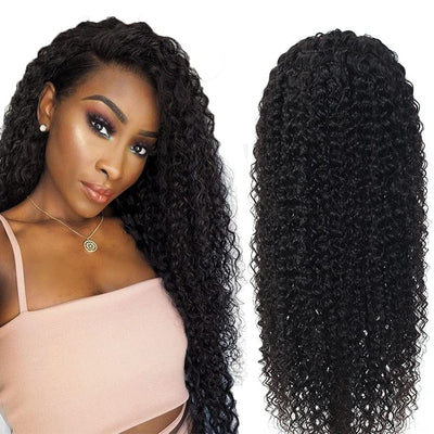 Beumax Kinky Curly Brazilian Human Hair Wig – 13x4 Lace Frontal, Remy Hair, 8 to 30 Inches, 180%-200% Density