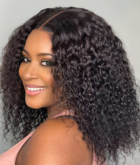 Loose Deep Wave Short Bob Wig – Jerry Curly Human Hair with T-Part Design (8" to 16")1