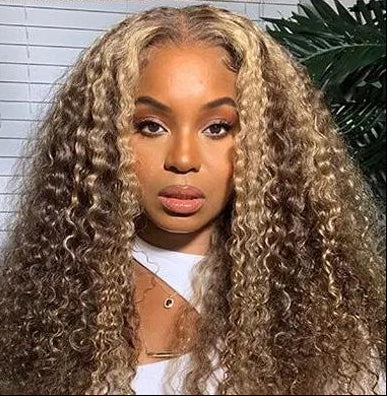 Luxurious Hand-Woven Human Hair Wig with Piano Highlights - Choose Your Perfect Length and Front!