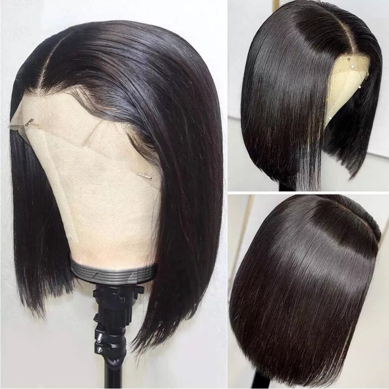 Luxurious Human Hair Bob Wigs – Real Lace Headband, Natural Silk, 13A Quality3